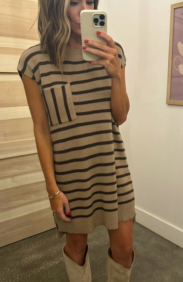 Emersyn stripe sweater dress