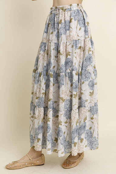 Lillian floral maxi skirt