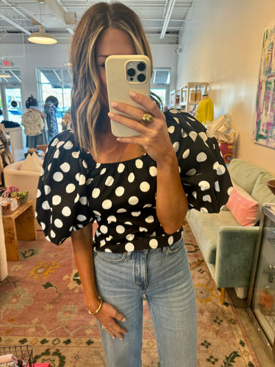 Monique polka dot top