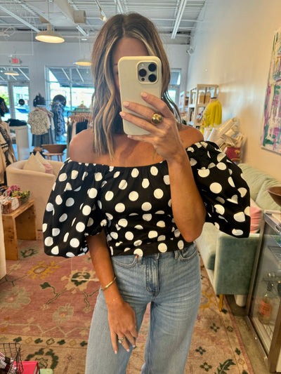 Monique polka dot top