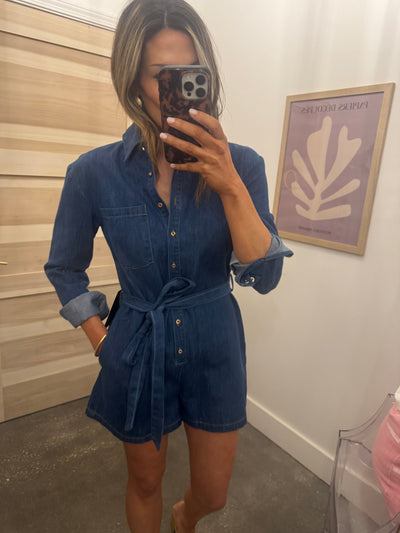 Denim romper