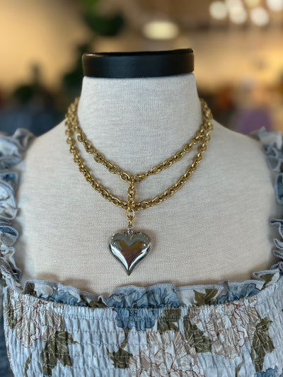 WRAP AROUND XL HEART NECKLACE