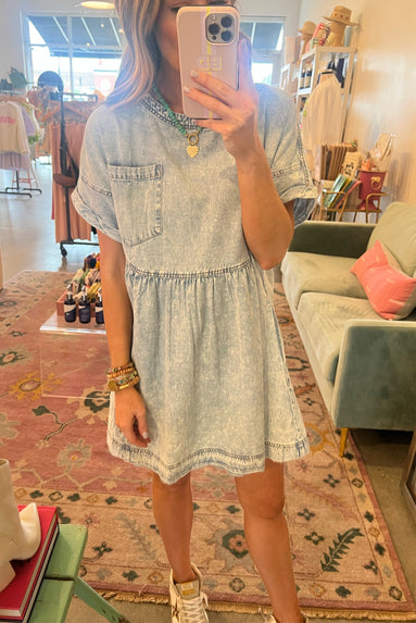 Lauren denim pocket dress