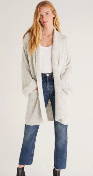 Helen oversized cardigan heather grey